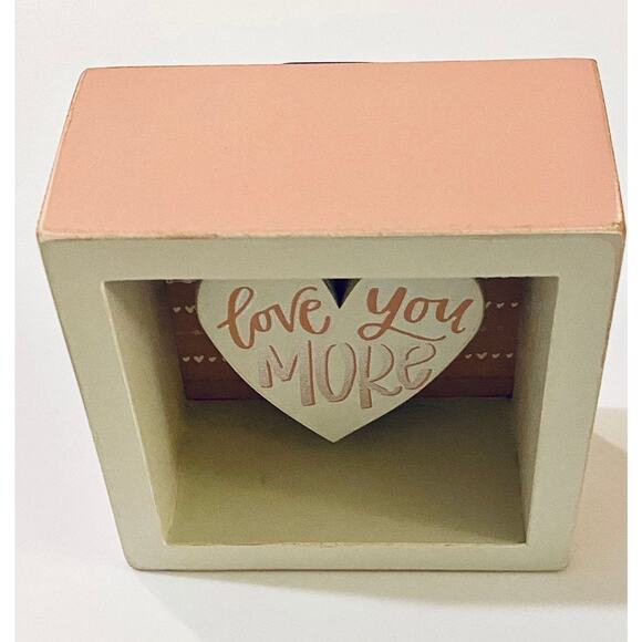 Love You More 3 1/2" x 3 1/2" Box Sign - Picture 2 of 2